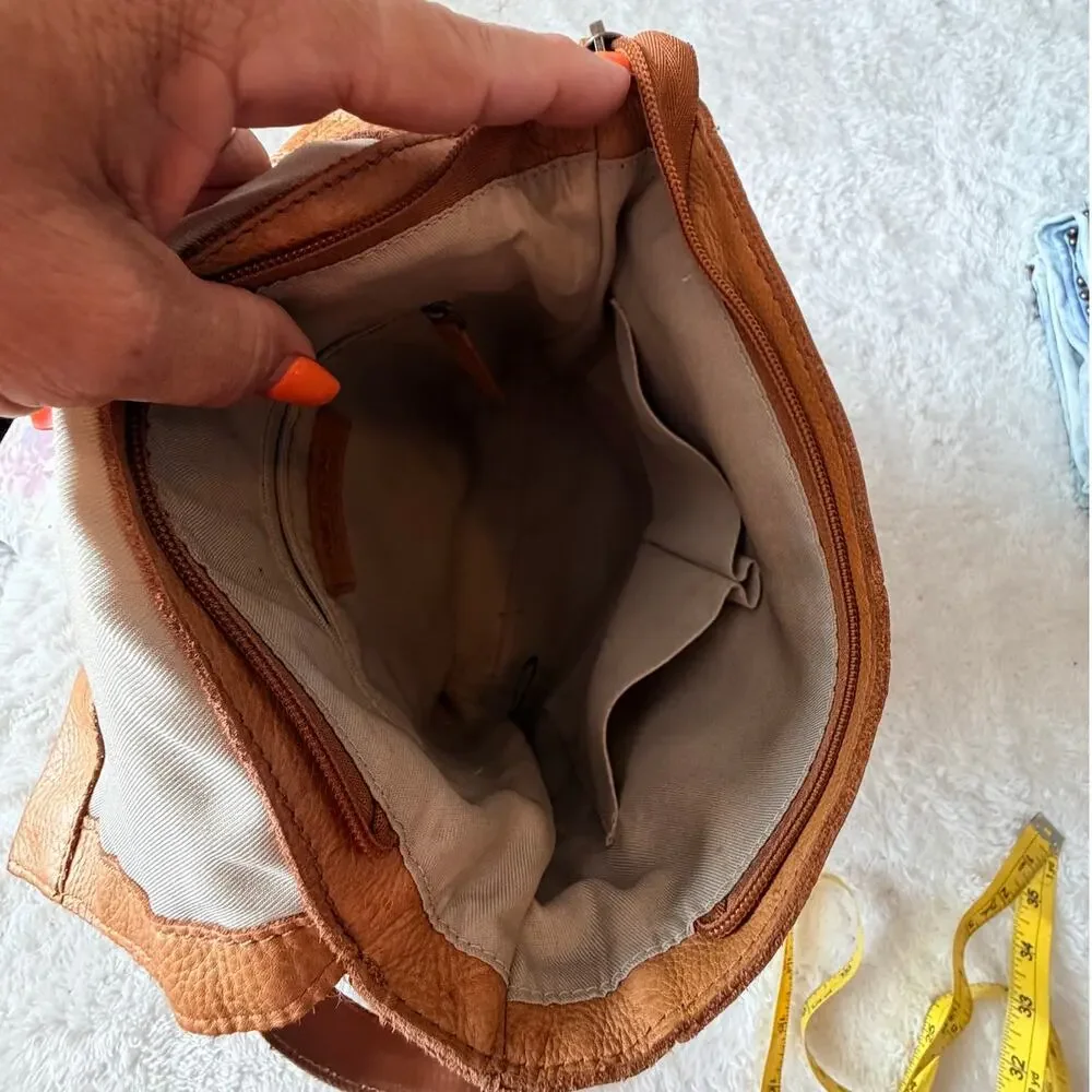 American Leather Co Tan Genuine Leather Cleveland Backpack Purse